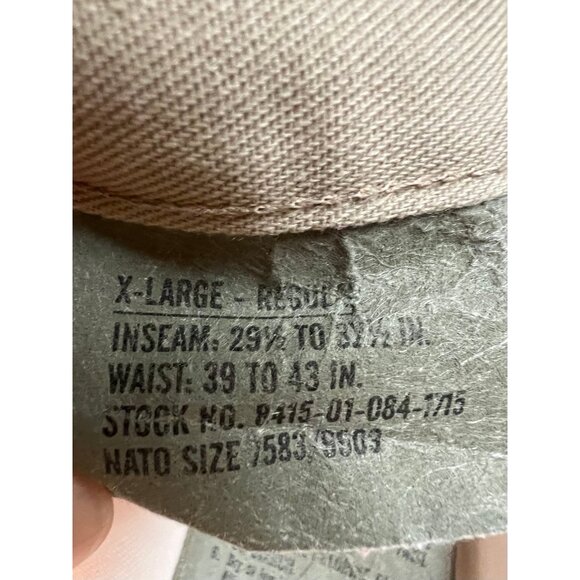 Propper Combat Tactical Adjustable Pants Mens XL Beige Cotton Cargo Tactical - Picture 7 of 11